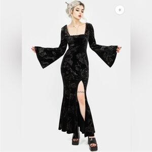 Disturbia Black Velvet Zodiac Dress